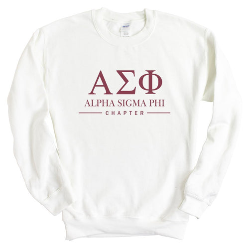 Alpha Sigma Phi Sweatshirt - Alpha Sig Basic Lined Crewneck Sweatshirt - Kite and Crest