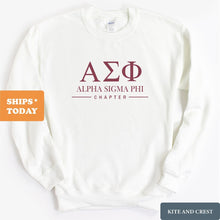 Load image into Gallery viewer, Alpha Sigma Phi Sweatshirt - Alpha Sig Basic Lined Crewneck Sweatshirt - Kite and Crest
