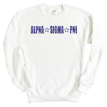 Load image into Gallery viewer, Alpha Sigma Phi Sweatshirt - Alpha Sig Fraternal Star Crewneck Sweatshirt - Kite and Crest
