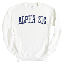 Load image into Gallery viewer, Alpha Sigma Phi Sweatshirt - Alpha Sig Intrinsic Lettered Crewneck Sweatshirt - Kite and Crest
