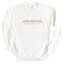 Load image into Gallery viewer, Alpha Sigma Phi Sweatshirt - Alpha Sig Old Fashioned Vintage Crewneck Sweatshirt - Kite and Crest
