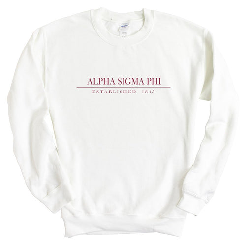 Alpha Sigma Phi Sweatshirt - Alpha Sig Old Fashioned Vintage Crewneck Sweatshirt - Kite and Crest