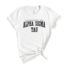 Load image into Gallery viewer, Alpha Sigma Tau Established Sorority T-Shirt - Kite and Crest
