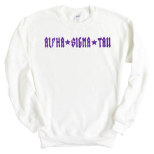 Load image into Gallery viewer, Alpha Sigma Tau Sweatshirt | Alpha Sigma Tau Rock Star Crewneck Sweatshirt | Alpha Sigma Tau Sorority Gift Idea - Kite and Crest
