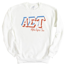 Load image into Gallery viewer, Alpha Sigma Tau Sweatshirt - Alpha Tau American Colored Crewneck Sweatshirt - Kite and Crest
