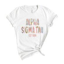 Load image into Gallery viewer, Alpha Sigma Tau T-shirt - Alpha Tau Cooper Tee - Kite and Crest
