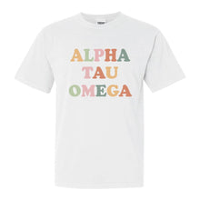 Load image into Gallery viewer, Alpha Tau Omega Comfort Colors T-Shirt - ATO Bright and Colorful Shirt - Kite and Crest
