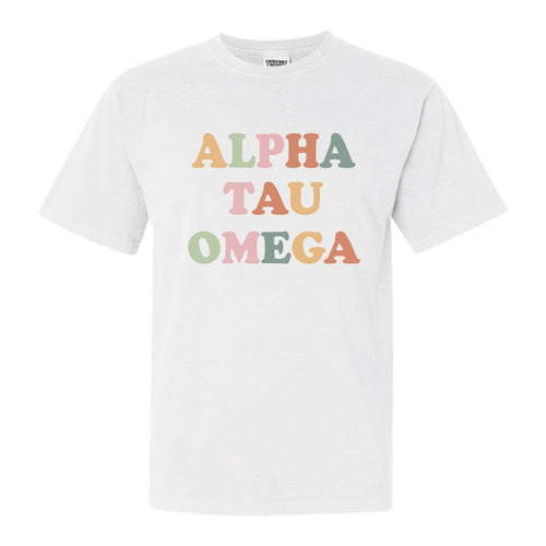 Alpha Tau Omega Comfort Colors T-Shirt - ATO Bright and Colorful Shirt - Kite and Crest
