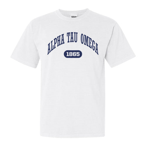 Alpha Tau Omega Comfort Colors T-Shirt - ATO Fraternal Arch Shirt - Kite and Crest