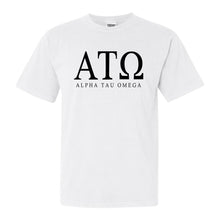 Load image into Gallery viewer, Alpha Tau Omega Comfort Colors T-Shirt - ATO Fraternal Block Shirt - Kite and Crest
