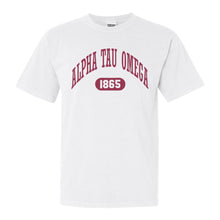 Load image into Gallery viewer, Alpha Tau Omega Comfort Colors T-Shirt - ATO Large Athletic Shirt - Kite and Crest
