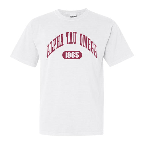 Alpha Tau Omega Comfort Colors T-Shirt - ATO Large Athletic Shirt - Kite and Crest