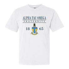 Load image into Gallery viewer, Alpha Tau Omega Comfort Colors T-Shirt - ATO Large Crest Shirt - Kite and Crest
