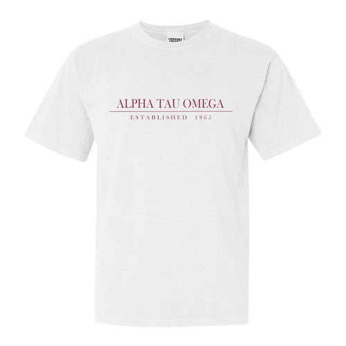 Alpha Tau Omega Comfort Colors T-Shirt - ATO Old Fashioned Vintage Shirt - Kite and Crest