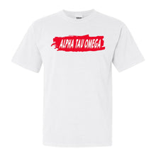 Load image into Gallery viewer, Alpha Tau Omega Comfort Colors T-Shirt - ATO Red Slash Shirt - Kite and Crest
