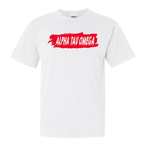 Alpha Tau Omega Comfort Colors T-Shirt - ATO Red Slash Shirt - Kite and Crest
