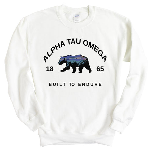 Alpha Tau Omega Sweatshirt - ATO Fraternal Bear Crewneck Sweatshirt - Kite and Crest