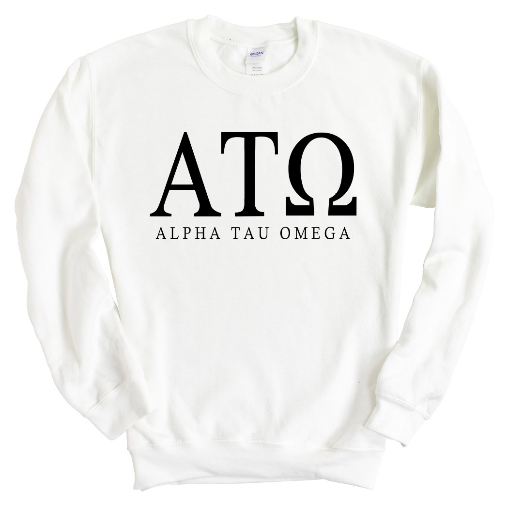 Alpha Tau Omega Sweatshirt - ATO Fraternal Block Crewneck Sweatshirt - Kite and Crest