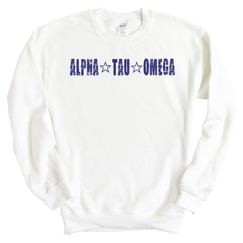 Alpha Tau Omega Sweatshirt - ATO Fraternal Star Crewneck Sweatshirt - Kite and Crest