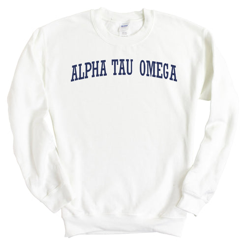 Alpha Tau Omega Sweatshirt - ATO Intrinsic Lettered Crewneck Sweatshirt - Kite and Crest