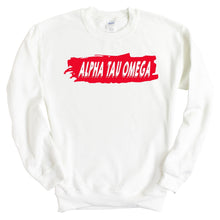 Load image into Gallery viewer, Alpha Tau Omega Sweatshirt - ATO Red Slash Crewneck Sweatshirt - Kite and Crest
