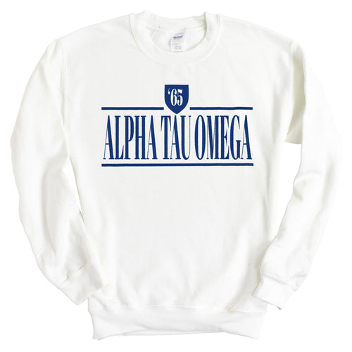 Alpha Tau Omega Sweatshirt - ATO Shield Crewneck Sweatshirt - Kite and Crest