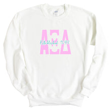 Load image into Gallery viewer, Alpha Xi Delta Sweatshirt - AXID Bright Retro Crewneck Sweatshirt - Kite and Crest
