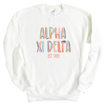 Load image into Gallery viewer, Alpha Xi Delta Sweatshirt - AXID Cooper Crewneck Sweatshirt - Kite and Crest
