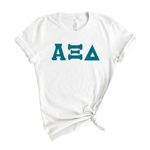 Load image into Gallery viewer, Alpha Xi Delta T-Shirt | AXID Basic Large Letters Shirt | Alpha Xi Delta Sorority Gift Idea - Kite and Crest
