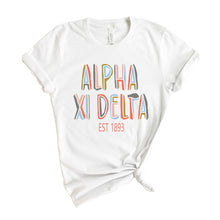 Load image into Gallery viewer, Alpha Xi Delta T-shirt - AXID Cooper Tee - Kite and Crest
