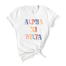 Load image into Gallery viewer, Alpha Xi Delta T-Shirt | AXID Retro Shirt | Alpha Xi Delta Sorority Gift Idea - Kite and Crest
