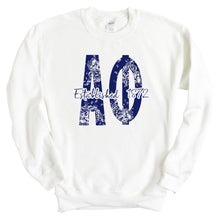 Load image into Gallery viewer, APHI Alpha Phi Blue Floral Sorority Crewneck Sweatshirt - Kite and Crest
