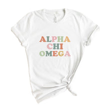 Load image into Gallery viewer, AXO Alpha Chi Omega Bright and Colorful Sorority T-Shirt - Kite and Crest
