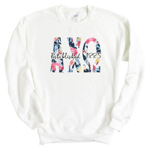 Load image into Gallery viewer, AXO Alpha Chi Omega Floral Block Sorority Crewneck Sweatshirt - Kite and Crest
