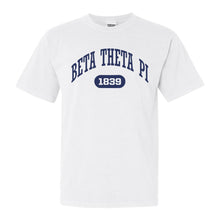 Load image into Gallery viewer, Beta Theta Pi Comfort Colors T-Shirt - Beta Fraternal Arch Shirt - Kite and Crest
