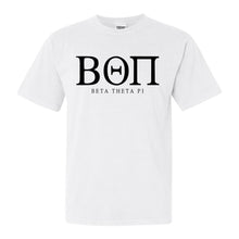 Load image into Gallery viewer, Beta Theta Pi Comfort Colors T-Shirt - Beta Fraternal Block Shirt - Kite and Crest
