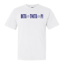 Load image into Gallery viewer, Beta Theta Pi Comfort Colors T-Shirt - Beta Fraternal Star Shirt - Kite and Crest
