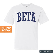 Load image into Gallery viewer, Beta Theta Pi Comfort Colors T-Shirt - Beta Intrinsic Lettered Shirt - Kite and Crest
