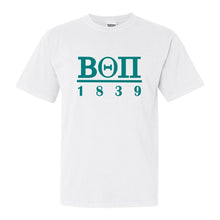 Load image into Gallery viewer, Beta Theta Pi Comfort Colors T-Shirt - Beta Lettered Basic Shirt - Kite and Crest
