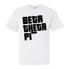 Load image into Gallery viewer, Beta Theta Pi Comfort Colors T-Shirt - Beta Stacked Letters Shirt - Kite and Crest

