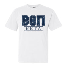 Load image into Gallery viewer, Beta Theta Pi Comfort Colors T-Shirt - Beta Washed Letters Shirt - Kite and Crest
