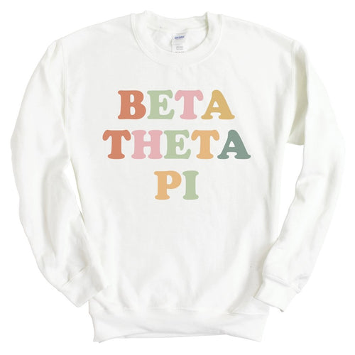 Beta Theta Pi Sweatshirt - Beta Bright and Colorful Crewneck Sweatshirt - Kite and Crest