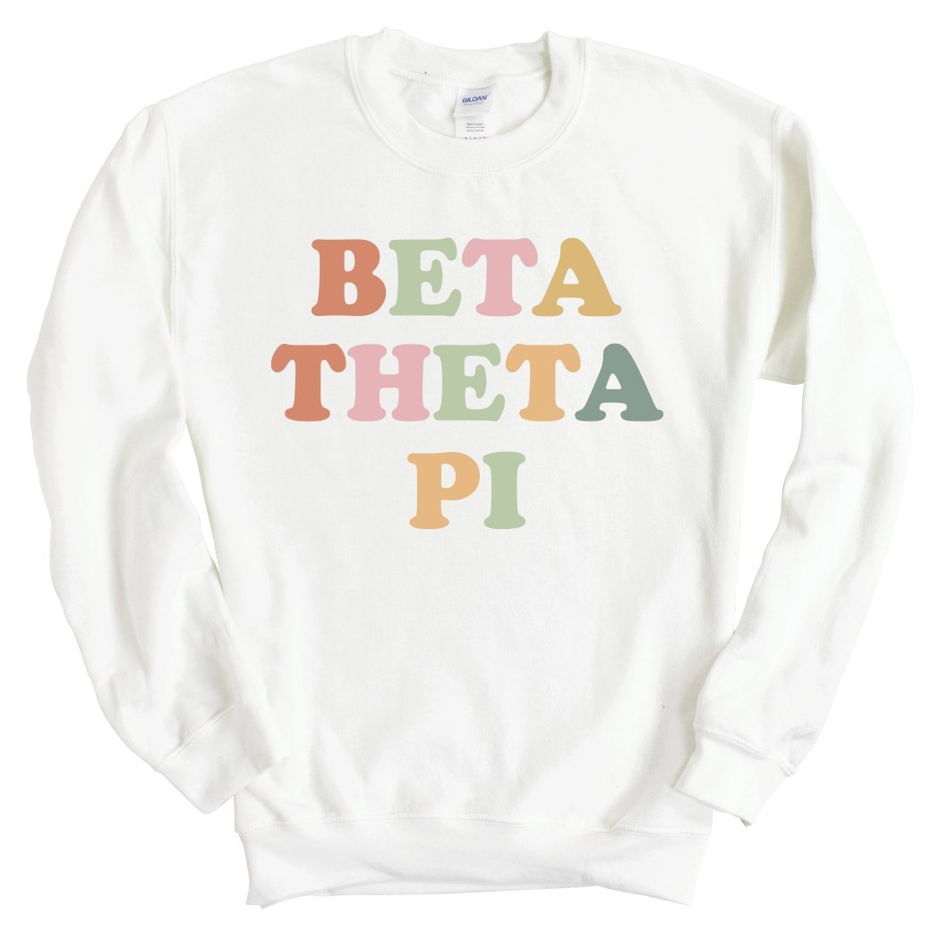 Beta Theta Pi Sweatshirt - Beta Bright and Colorful Crewneck Sweatshirt - Kite and Crest