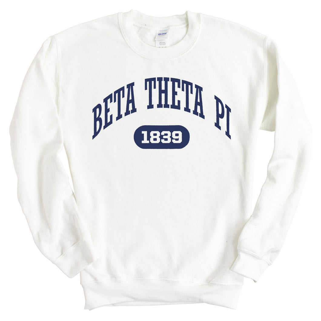 Beta Theta Pi Sweatshirt - Beta Fraternal Arch Crewneck Sweatshirt - Kite and Crest