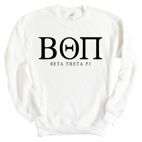 Beta Theta Pi Sweatshirt - Beta Fraternal Block Crewneck Sweatshirt - Kite and Crest