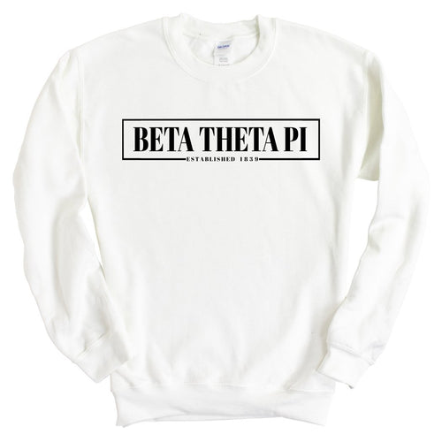 Beta Theta Pi Sweatshirt - Beta Fraternal Block Crewneck Sweatshirt - Kite and Crest