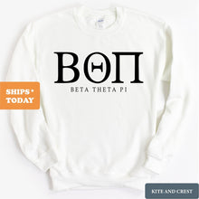 Load image into Gallery viewer, Beta Theta Pi Sweatshirt - Beta Fraternal Block Crewneck Sweatshirt - Kite and Crest
