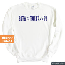 Load image into Gallery viewer, Beta Theta Pi Sweatshirt - Beta Fraternal Star Crewneck Sweatshirt - Kite and Crest
