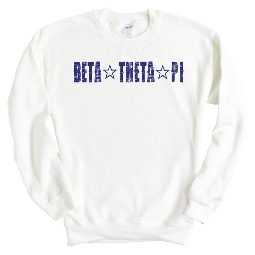 Beta Theta Pi Sweatshirt - Beta Fraternal Star Crewneck Sweatshirt - Kite and Crest