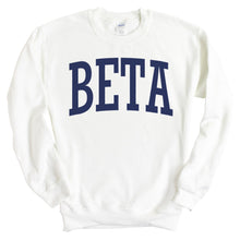 Load image into Gallery viewer, Beta Theta Pi Sweatshirt - Beta Intrinsic Lettered Crewneck Sweatshirt - Kite and Crest
